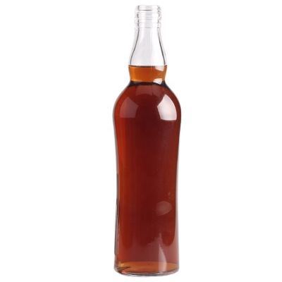 Flawless Smooth Exquisite Embossed Round Shape 750Ml Whisky Glass Bottle