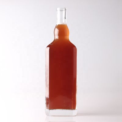 High quality cork end glass brandy bottle 500ml glass brandy bottle with interesting design 