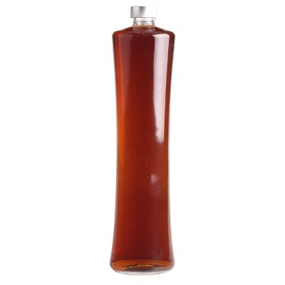 Fashion Design British Standard Clear Transparent Brandy Glass Bottle With Lid