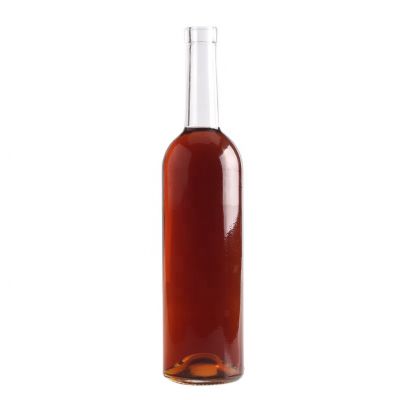 75Cl Cheap Price Classic Design Irish Fancy Glass Liquor Bottle With Cork 