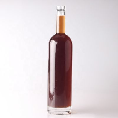 China Cylinder Shaped Vodka Bottle Price 750ml 500ml Empty Decorative Vodka Bottles With Lids 