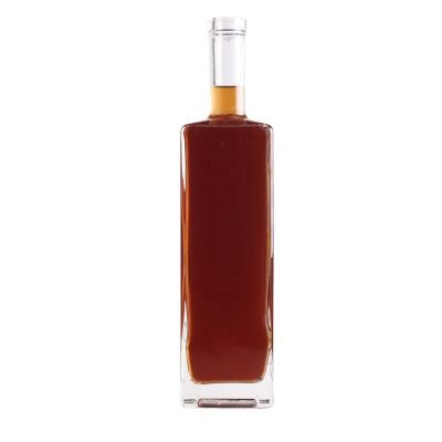 2020 Professional Empty Square Glass Brandy Bottle Supplier 