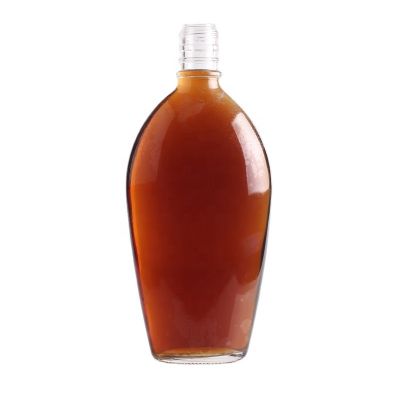 75Cl Low Price Unique Shape Rum Glass Bottle With Aluminum Caps 