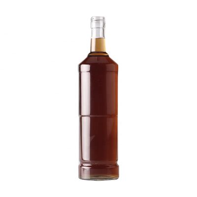 China 750ml Thin Bottom Super Flint Vodka Bottle Round Shaped 26oz Vodka Glass Bottle Price With Screw Cap 