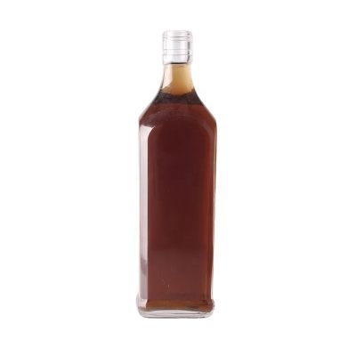 Manufacturer Made Flint Glass Bottle Clear 700ml 750ml Rum Glass Bottle With Aluminum Caps 