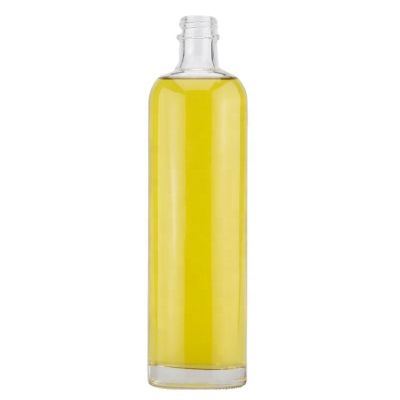 Manufacturer Super Flint Classic Round Shaped Wholesale 700ml 750ml Vodka Whiksey Gin Rum Tequila Glass Bottle With Aluminum Cap