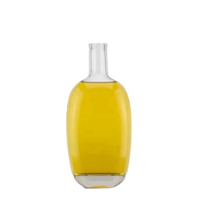 700ml 70cl Competitive Price Delicate Design Custom Label Liquor Spirits Vodka Whiskey Brandy Rum Glass Bottle With Wooden Cork 