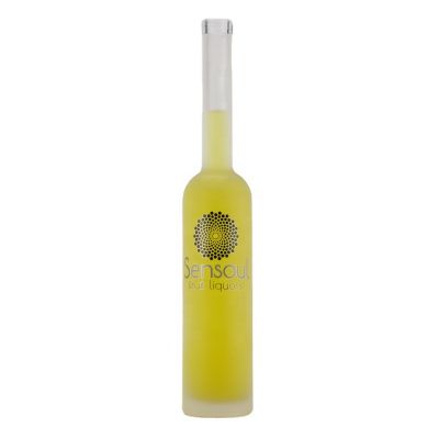 700ml Customized Frosted Screen Printing Decoration Long Neck Liquor Spirits Glass Bottles For Vodka Whiskey Gin With Cork Top