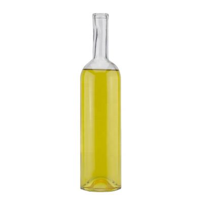 700ml 750ml 1Liter Wholesale Classic Round Shape Custom Color Liquor Spirits Glass Bottle for Vodka Whiskey Gin Rum With Cork 