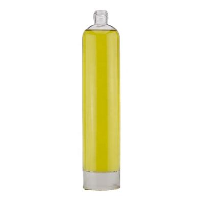 700ml Factory Price Thick Bottom Crystal Glass Bottle Empty Liquor Spirits Glass Bottle With Aluminum Cap
