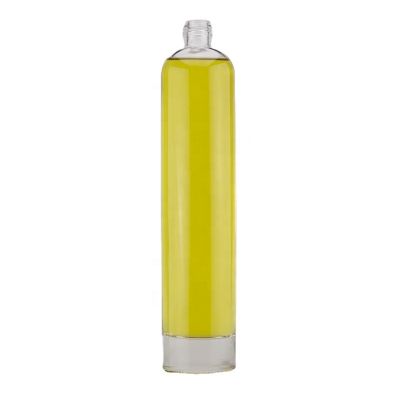 700ml Factory Price Thick Bottom Crystal Glass Bottle Empty Liquor Spirits Glass Bottle With Aluminum Cap