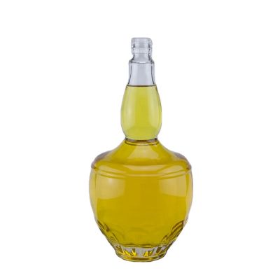 hot sale 750ml super flint empty clear customized design rum gin whiskey vodka screen printing glass bottle with screw cap lid 