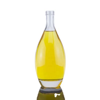 750ml ball body thick bottom decal rum whiskey vodka gin tequila super flint glass bottle with cork stopper closure 