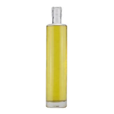 750ml long round flat shoulder short neck decoration Spirits liquor Glass Bottles For beverage water cocktail With Screw Cap lid 