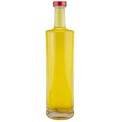 Empty Glass Spirit Bottle 750ml Round 750ml Glass Spirit Bottle With Screw Lid