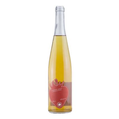 Wholesale customized design exquisite decal high flint glass brandy bottle with cork top for 750ml