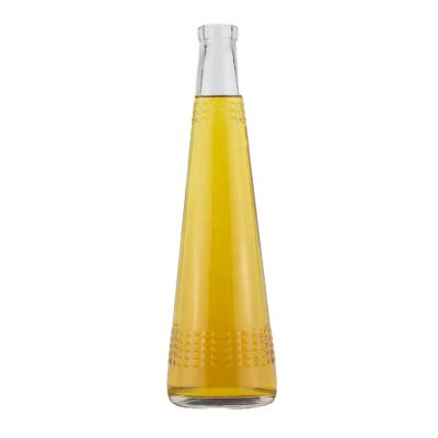 Manufacture Drop Bottle 700 Ml Embossing Super Flint Glass Bottle Decal Wine Bottle 