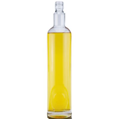 750ml New Design Elegant Cylinder Shape Transparent Vodka Whiskey Gin Rum Tequila Liquor Glass Bottle With Aluminum Caps