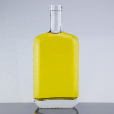 750ml Customized Cork Sealed Spirits Liquor Glass Bottle With Embossed Logo