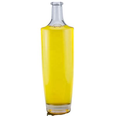 China Factory Customized Unique Design Liquor Glass Bottle For Vodka Whiskey Rum Tequila Gin With Cork Stopper 750ml 