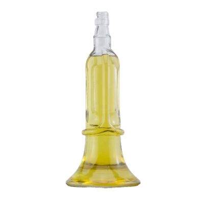 Customized Instrument Shape Glass Bottle With Super Flint Material 500 Ml Liquor Spirit Bottle 