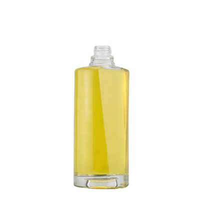 70cl 75cl Latest Model Square Shoulder Round Bottom Unique Shape Liquor Spirits Vodka Whiskey Glass Bottles For Aluminium Cap