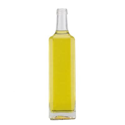 Factory Price Classic Smooth Square Shape High Flint Vodka Whiksey Tequila Rum Glass Bottle For Liquor With Aluminum Cap 750ml