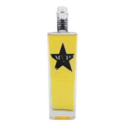Best Selling Square Shape Custom Color And Screen Printing 750ml Super Flint Glass Bottle For Vodka Whiskey With Aluminum Cap