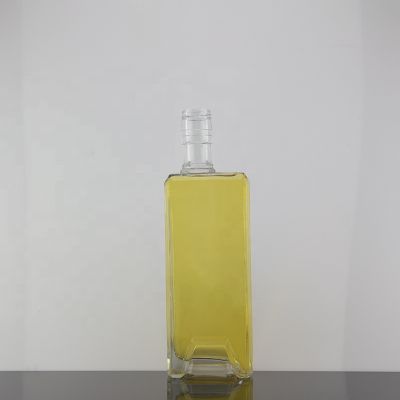 Custom Design Square Shape ROPP Top 500ml Whisky Glass Bottle Wholesale