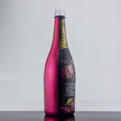 Custom Decal Design Screw Cap Sealed 750ml Spirits Liquor Glass Bottle 