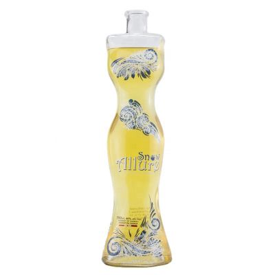 Popular Woman Shape Custom Unique Design Size 750ml 700ml Super Flint Liquor Vodka Whiskey Rum Glass Bottle With Aluminum Cap