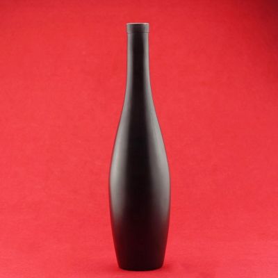 Glass Bottle 700ml Black Matte Black Glass 750ml Bottle 