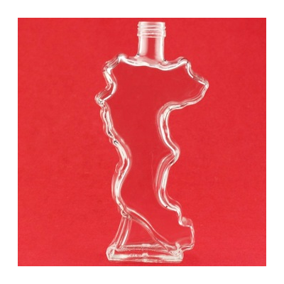 Unique Design Empty Glass Bottle Liquor 750ml Special Shape Glass Liquor Bottles 