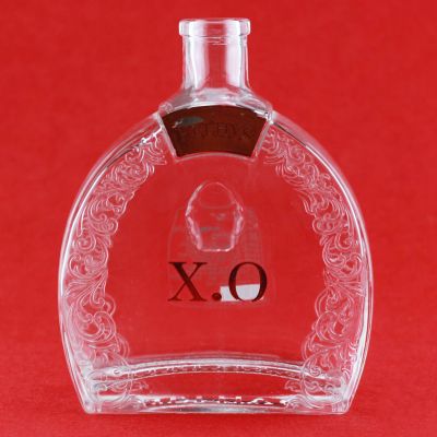 Unique Design Glass Liquor Bottle 500ml High Quality Unique Shape Glass Bottles Wholesale With Lid 