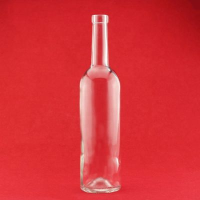 Round High End Empty 500ML Bordeaux Wine Bottles High End Fancy Liquor Glass Spirits Bottles 