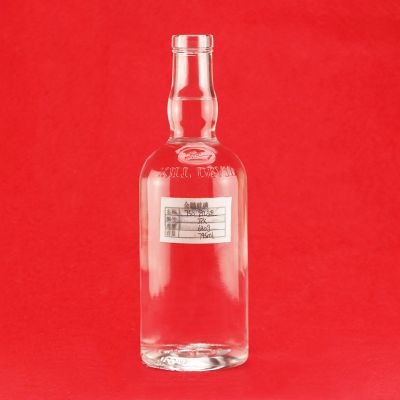 Flint Glass Bottle Vodka Vodka Bottle 750 ml Clear 