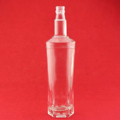 Hexagon Shaped Bottle Glass Whisky Hexagon Shape Glass whisky Bottle 