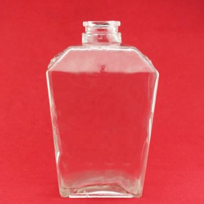 1L Square Glass Vodka Bottle Square Shape Glass Spirit Bottles 