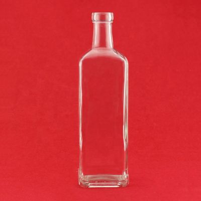 Square Clear Whiskey Glass Bottle Square Whiskey Bottle Vodka 