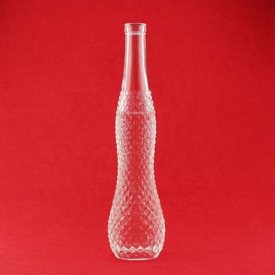 Emboss gourd Shaped Glass Liquor Bottle Wholesale Gourd Shaped Glass Emboss 700 ml 