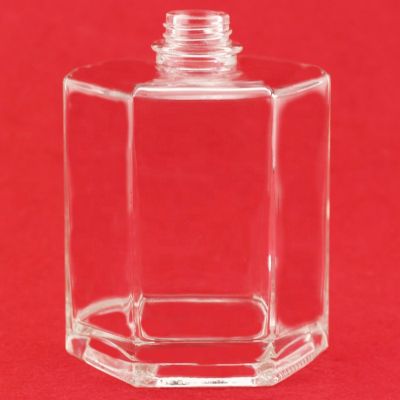 Hexagon Glass Wine Bottle With Customized Logo Glass Hexagon Bottle With Customized Design 