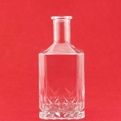 Square Wide Mouth Bottle 500 ml Square Vodka Glass bottle 500ml 