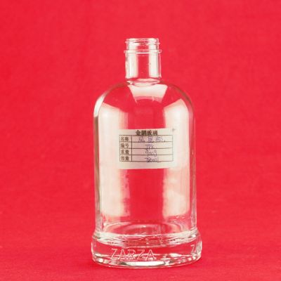 Boston Round Spirit Whiskey Bottle Fancy Vintage Tequila Liquor Glass Bottle With Screw Cap 