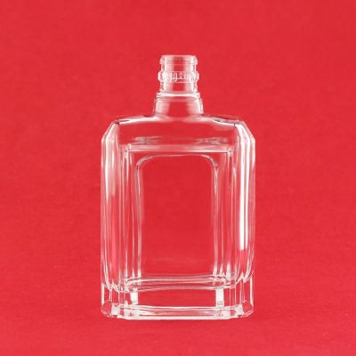 Top Quality Square Glass Vodka Bottle Fashion Design Glass Bottle For WhIskey Empty Gin Bottle with Lid 