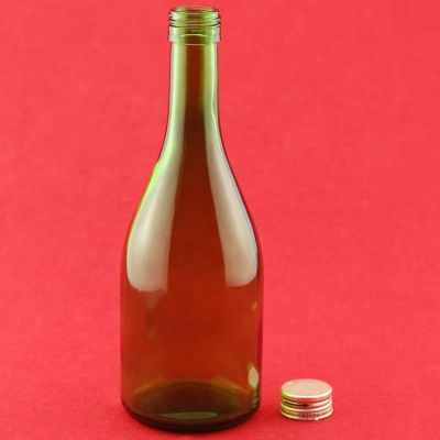 Fashion Design Good Looking 750ml Round Shape Green Glass Bottle 