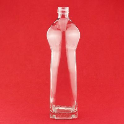 Unique Shaped Glass Liquor Bottles 750ml Spirits Bottle Whisky Bottles With Screw Cap 