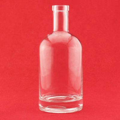 Round Custom 500ML Whisky Bottle Cylinder 1000ml Cylinder Glass Bottles 