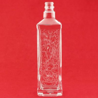 750ml Emboss Whiskey Glass Bottles Emboss Custom whiskeyl Glass Bottle 
