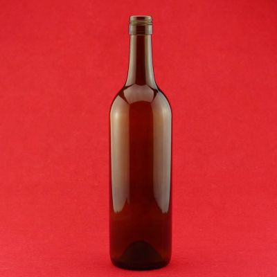 Dark Green Custom Glass 700ML Customized Shape Glossy 750ml Glass Gin Bottle 