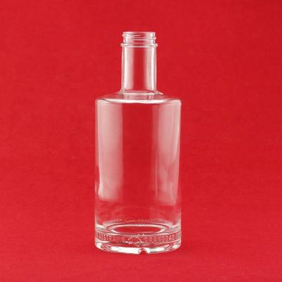 500ML Round Distilled Rum Bottle Clear Cylindrical Vodka Bottle 750ml Empty Tequila Bottle With Screw Cap 